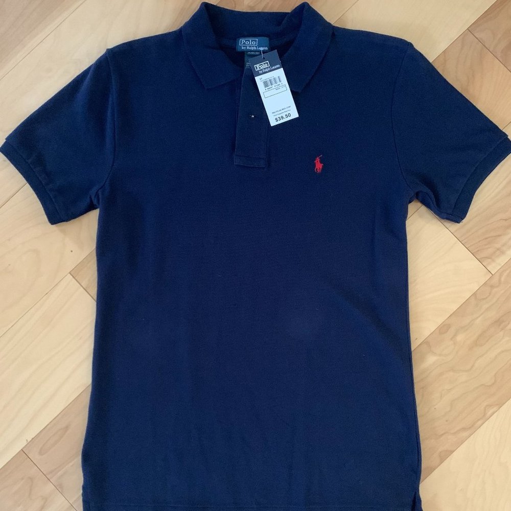 NWT Boys Ralph Lauren Polo, French Navy, Size M